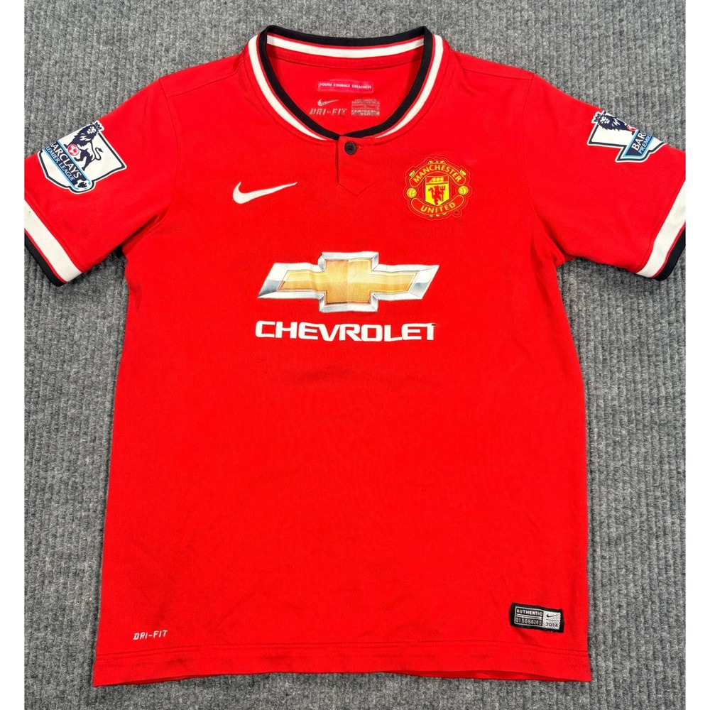 Nike Manchester United 2014 Van Persie 20 Jersey Youth Large Red Soccer Shirt